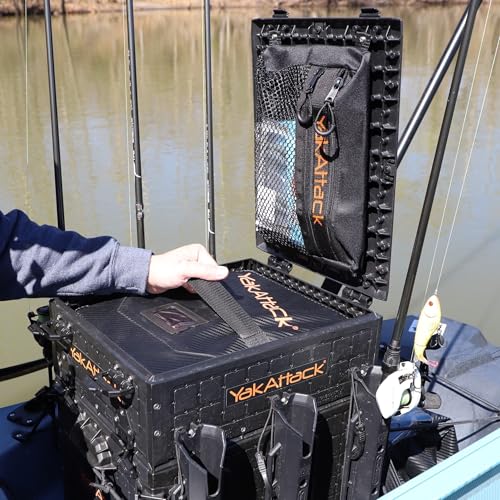 YakAttack 14” x 12” HD Bait Binder | Large Soft Bait Organizer & Fishing Lure Storage Case | Heavy-Duty Imported Tackle Bag for Plastics, Tools & Gear | Ideal for Kayak & Boat Anglers | Fishing Wallet - size: 14" x 14"