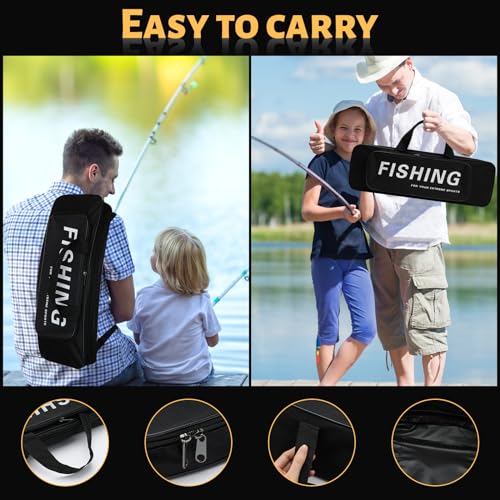 Number-one Telescopic Fishing Rod and Reel Combo Set, 6.9ft Metal Fishing Pole Kit with Line, Lures, Carrier Bag, Spinning Rod Reel Combo
