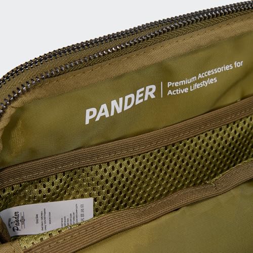 Pander Everywhere Belt Bag for Women, 5 Zipper Pockets Nylon Crossbody Fanny Pack Purse (Dark Moss) - color: Dark Moss