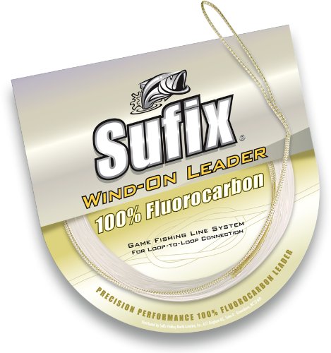 Sufix Wind-On Fluorocarbon Leader Fishing Line-33-Feet Leader (Clear, 100-Pound) (700-100F)