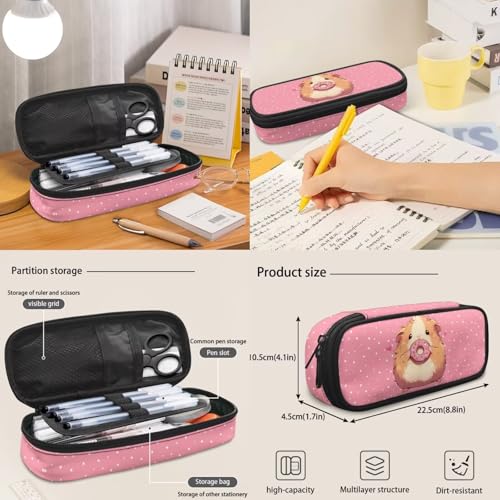 Donut Guinea Pigs Backpacks for Girls Kids Preschool Elementary Backpacks with Reusable Lunch Bag Pencil Case Pouch Water Bottle Carrier Bag 4 Pack Set Pink - color: Guinea Pig