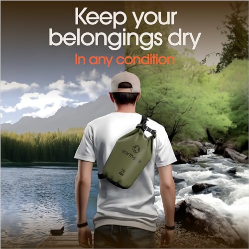 Earth Pak Waterproof Dry Bag - Roll Top Waterproof Backpack Sack Keeps Gear Dry for Kayak with Waterproof Phone Case - color: Yellow, size: 10L