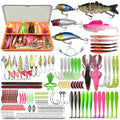 Fishing Lures - Fishing Kit Included 193Pcs Fishing Accessories and Tackle Box, Frogs, Minnows, Soft Baits, Hooks & Weights Accessories Gear Gift for Men Freshwater Bass Trout - size: 193Pcs-Orange