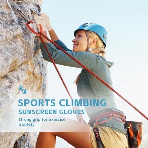 Unisex UV Protective Fingerless Gloves UPF 50+ Summer Sun Glove for Outdoor Fishing Cycling Hiking Driving Kayaking - color: Apricot, size: Small