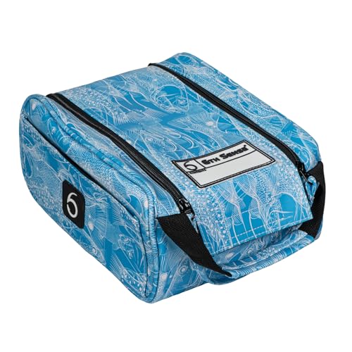 6th Sense – Bait Bag – Soft Plastic Storage Bag – Holds 15 to 20 Packs – Tackle Organizer – Clear Label Window - color: Inshore - Blue
