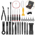 GOOACC 40Pcs Trim Removal Tool,Auto Terminal Removal Key Tool,Auto Clip Pliers Stereo Removal Tools,Car Upholstery Repair Removal Kit,Precision Hook and Pick Set,Wiring Threader,Car Film Scrape-Black - color: Black