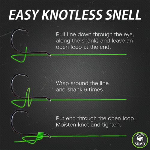 Heavyweight Catfish Hooks - Offset Octopus Circle Hooks - 25 Pack