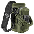 NATURE PIONEOR 32 64 128oz Tactical Water Bottle Pouch, Multi-Function Tactical Water Bottle Bag with Adjustable Shoulder Strap, Half/One Gallon Molle Strap Carrier Holder - color: Green, size: 32OZ