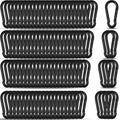 120PCS M4 Heavy Duty Carabiner Clip, 1.57Inch Snap Hook Quick Link Small Carabiner Clips,Spring Link Buckle for Fishing Camping Hammock Dog Leashes-110LBS Holding Capacity (Black) - color: Black, size: 120PCS-M4