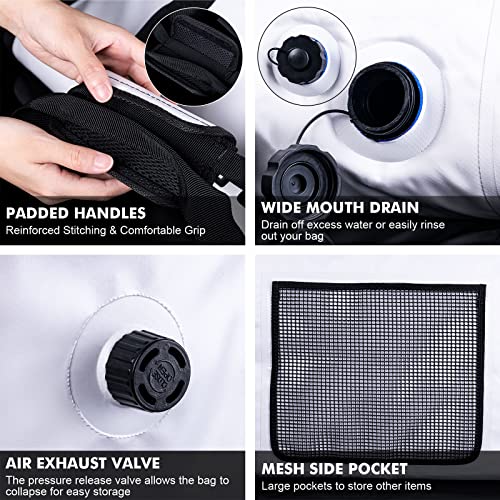Goture Insulated Fish Cooler Bag,Travel Insulated Cooler Bag,Monster Leakproof Fish Kill Bag, Portable Small/Medium/Large Cooler Bag for Outdoor Travel Camp Beach Picnic with Drain Plug - color: Large-58.3x11.8x23.6in