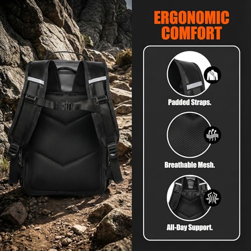 Miramrax Dry Bag Waterproof Backpack 30L Tactical Backpack for Kayaking Hiking Boating Paddle Boarding Fishing Travel Camping Beach Floating Dry Bag for Men Women (Black) - color: Black