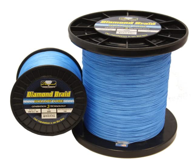 MOMOI Diamond Braid Gen III Hollow Core (Multi Sizes, 3 Colors) - color: Blue, size: 150lb - 3000yd