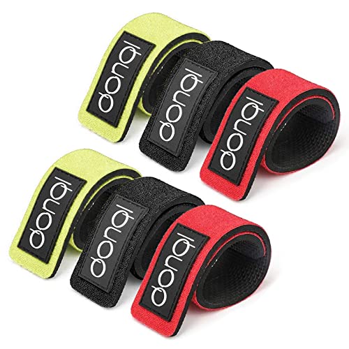 DONQL Fishing Pole Straps Belt Fishing Rod Ties Stretchy Rod Straps Fishing Rod Belt Holders for Casting Rods (3Colors,6Pcs) - color: 3 Colors