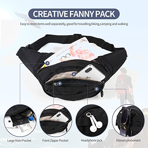 Crossbody Fanny Pack for Men&Women,Large Waist Bag & Hip Bum Bag with Adjustable Strap for Outdoors Workout Traveling Casual Running Hiking Cycling - color: Army Green Digital