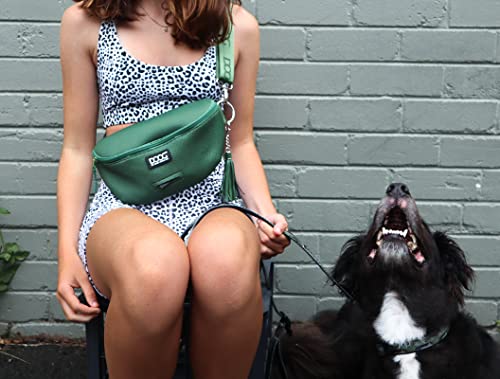 DOOG Neosport Dog Walking Fanny Pack - Waterproof Treat Pouch & Waste Bag Holder - Hands-Free Belt Bag for Training, Hiking & Outdoor Adventures - Green - color: Green