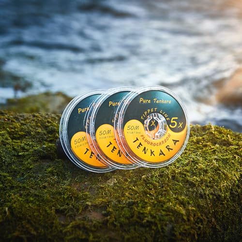 Fly Fishing Tenkara Fluorocarbon Tippet Lines, Freshwater Clear 4X 5X 6X, 50M - style: Tpfc-6x
