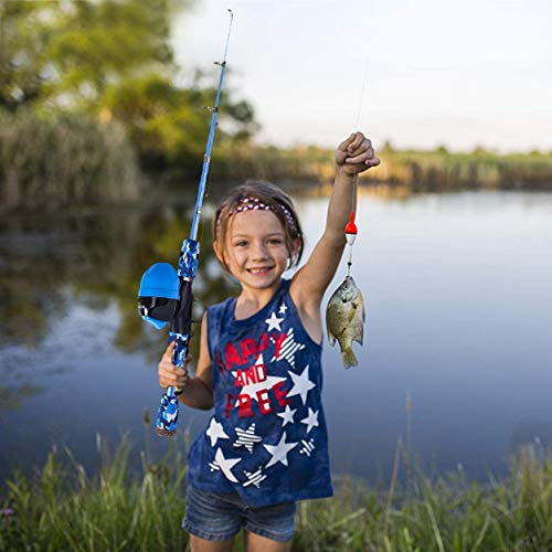 ODDSPRO Kids Fishing Pole, Portable Telescopic Fishing Rod and Reel Combo Kit - with Spincast Fishing Reel Tackle Box for Girls, Youth