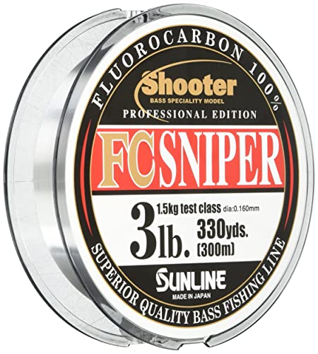 SUNLINE Fluorocarbon Line Shooter, Sniper, Natural Clear - style: 300m / 3lb