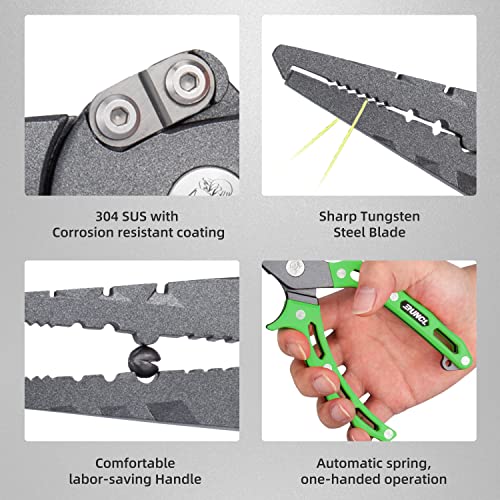 RUNCL Fishing Plier, Fish Lip Gripper Kit, Fishing Remover Extractor, Multi-Function Fishing Tools for Saltwater, Freshwater, Ice Fishing, Premium Fishing Gifts for Men - color: C: 8" Green Plier Gripper Kit