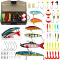 Kilitn Fishing Lures Kit, Artificial Fishing Bait, 152-Piece Tackle Box with Crankbait, Swimbait, Topwater Lure, Soft Bait, Hooks, Jigs, Crankbait Snaps, Lure Gear Kit for Bass Freshwater Saltwater