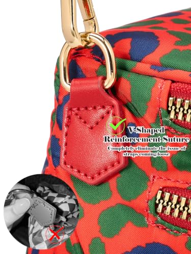 Pure Colour Crossbody Bag Bum Bag for Women,Spacious Purse Fanny Packs Belt Bag,Oversized Bum Bag (Blue Green Leopard Bum Bag) - color: Blue Green Leopard Bum Bag