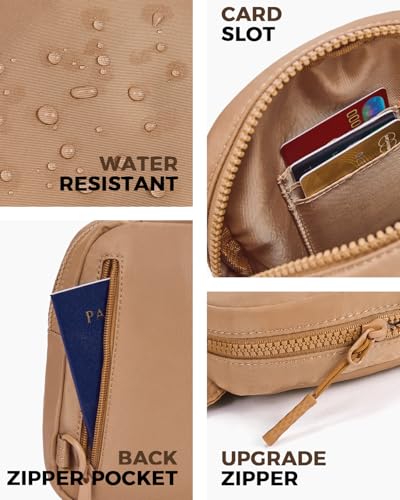 CHOLISS Small Sling Bag for Women and Men, Crossbody Bags Trendy Fanny Packs Chest Bag with Extended Strap - color: A06 Caramel Brown