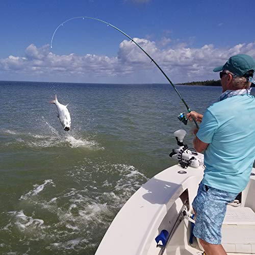 Sougayilang Fishing Rod and Reel Set Carbon Fiber Telescopic Fishing Rod 12+1BB Spinning Reel with Carry Case for Saltwater Freshwater - color: blue, size: 5.91 ft - 2000