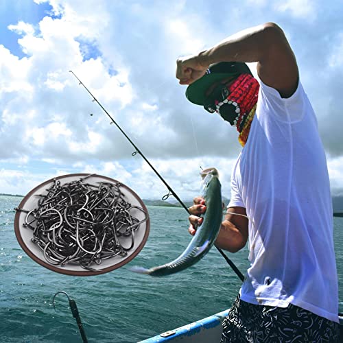 Fishing Hooks Freshwater Saltwater Fish Hooks Bulk Fishing Hooks Set 600PCS Worm Catfish Hooks Fish Gear Equipment Supplies