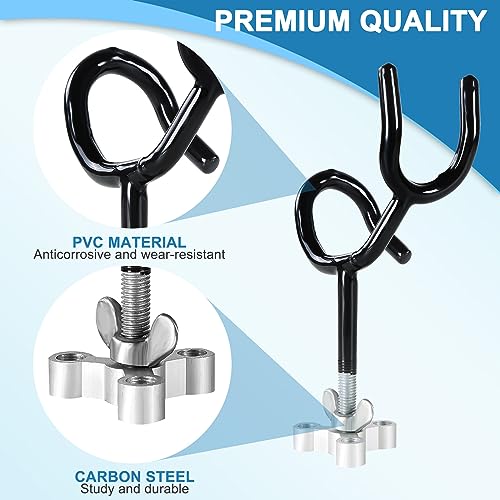 Fishing Rod Holders for Boat 8Pcs of 20 Degree 4 Inch | Sure Grip Steel Rod Boat Holder Fishing Rod Holder with Mounting Base Boat Rod Holders for Fishing