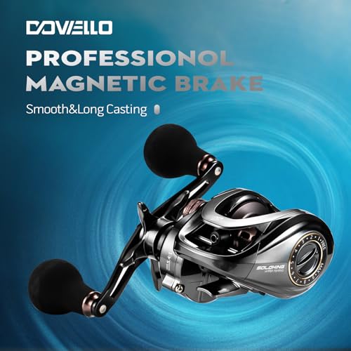 HIAW Pro Baitcasting Fishing Reel 11+1BB 7.2:1/5.4:1 High-Speed Gear Ratio,21LB Drag Power,Ultra Smooth, Compact Design,Durable and Long-Lasting - color: 7.2 Deep Spool Right Hand