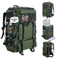 Goture Fishing Backpack with Cooler,72L Large 600D Tackle Backpack with Rod Holders,Dry & Wet Split Compartment,Adjustable Main Compartment,Rain Cover,Insulated Tactical Bag for Travel Camping Hiking - color: A1:Green(Only Bag,Without Tackle Box)
