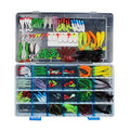 Pure Vie Fishing Topwater Lures Kits Mixed Universal Artificial Soft Baits Tackle Including Crankbaits, Spinnerbaits, Plastic Worms, Frogs, Hooks, Tackle Box - Freshwater Saltwater Fishing Equipment - color: 146 Pieces
