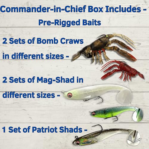 5 Star Freshwater Fishing Kit, Lures for Bass (Commander-in-Chief) - size: Commander-in-Chief