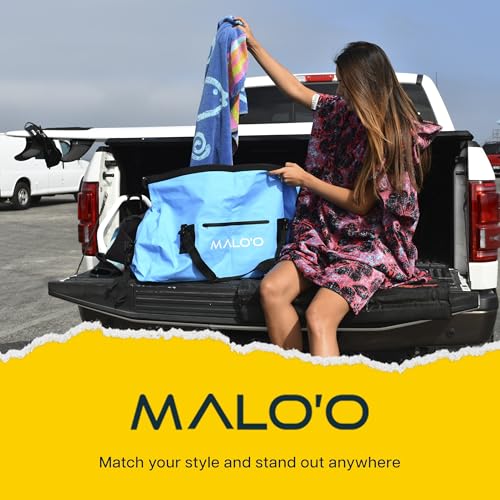 Malo’o Waterproof Dry Duffel, Heavy-Duty Roll Top Waterproof Gear Bag with Shoulder Strap & Molle Loops, Marine Duffel for Kayaking, Boating, Camping, Beach & Travel, Blue, 40L - color: Blue, size: 40L