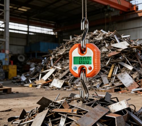 Digital Hanging Scales 300 lb 150 kg Mini Crane Scale Portable Heavy Duty Scales 2 AAA Batteries(Not Included) (Orange) - color: Orange
