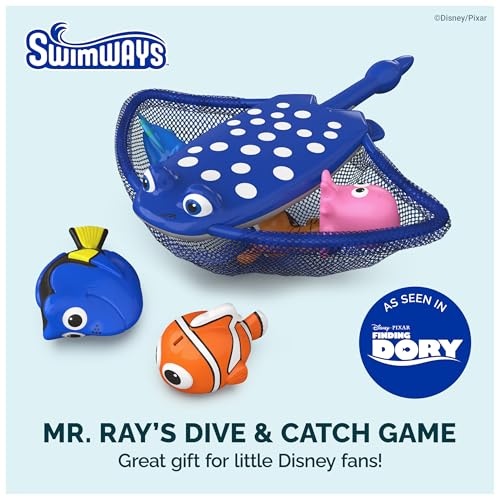 SwimWays Disney’s Finding Dory Mr. Ray’s Dive and Catch Game, Water Toy, Outdoor Toys, Pool Party Favors & Bath Toys for Kids Ages 5 & Up - color: Mr. Ray's Dive and Catch Game