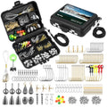 MadBite by KastKing 182/265/400pcs Compact Fishing Tackle Kit - All-in-One Freshwater Hooks, Weights, Bobbers in Tackle Box, Fishing Gear Set for Bass Trout Panfish - style: 182pcs Terminal Tackle Kit