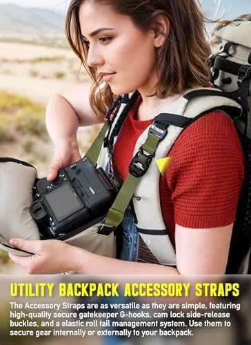 Molle Tactical Backpack Straps 24" Adjustable, Rush Tier System Molle Accessories for Military Assault Backpack Army Rucksack Attachment Nylon Compression Tie Down Strap for Tripod Gear, Sleeping Bag - color: Army Green 4Packs, style: Style B