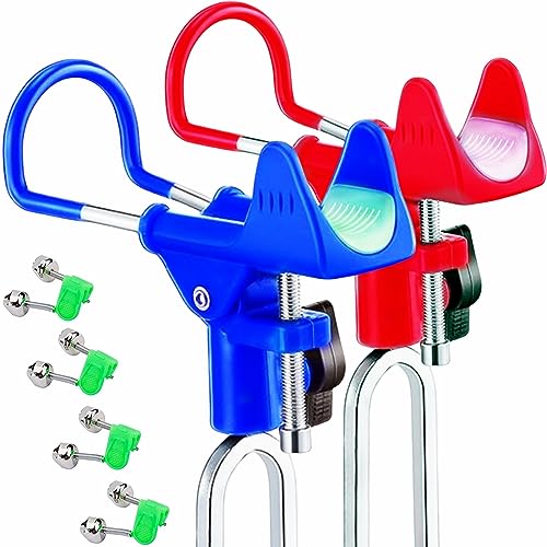 2 Pack Fishing Rod Holders for Bank Fishing 360 Degree Adjustable Bank Fishing Rod Rack Stand, Folding Portable and Rust-Proof Pole Stand