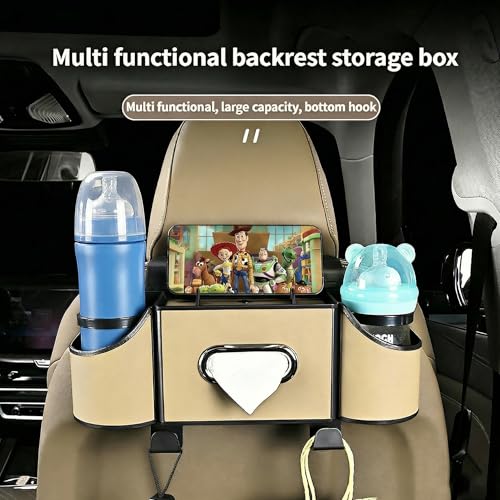 4-in-1 car organizer back seat, Multi-Pocket backseat car cup holder, Universal back seat cup holders for cars, car organization, for Travel & Daily Use (METER) - color: METER