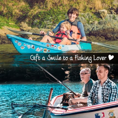 Joyppy 155 PCS Funny Fishing Stickers for Adults, Holographic Outdoor Waterproof Vinyl Fish Decals for Boat Laptop Tool Trackle Box Cooler Gifts for Men Dad Fisherman