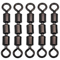 10-30pcs High Speed 3 Roller Swivels 3 Bead Rolling Chain Swivel Fishing Line Lure Connector 12 Sizes - size: 5#-30pcs