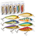 Flat Sided Japanese-Style Crankbait Elfin Shad – Medium Diving Bass Fishing Lure, Hard Bait Shad Crankbait for Freshwater Velrifya - color: 0D 7-Color Pack