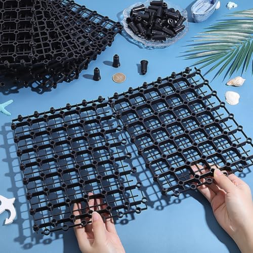 PH PandaHall 12 Sets Fish Tank Divider, Aquarium Divider Filter Bottom Black PP Plastic Aquarium Bottom Divider Fish Tank Isolation Boards for Aquarium Setup Fish Breeding Decoration, 10.39x7.87 inch - color: Black