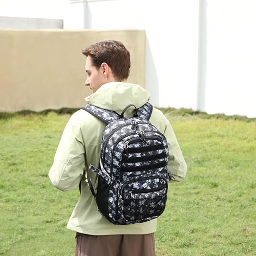 Wotony Military Tactical Backpack for Men Army 3 Days Assault Pack Bag with Molle System for Outdoor Adventures (Gray Maple Leaf, 25L) - color: Gray Maple Leaf, size: 25L