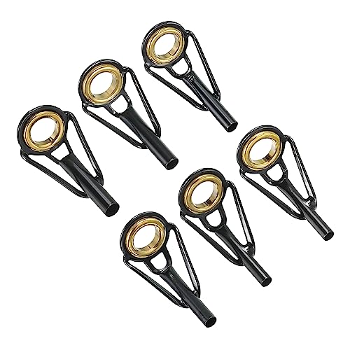 PATIKIL Fishing Rod Tip Repair Kit Stainless Steel Pole Ring Guide Replacement for Saltwater Freshwater Fishing - color: Golden, size: 1.8-2.8mm