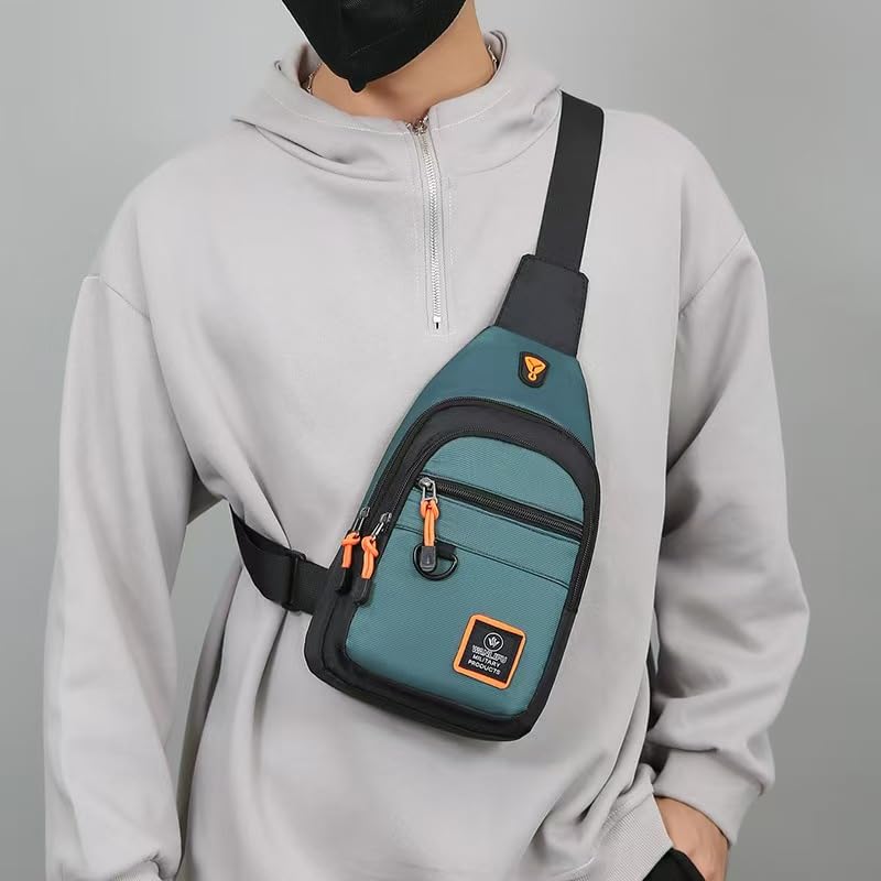 Sling Bag Small Sling Backpack Travel Backpack Hiking Daypack Adjustable Shoulder Strap Chest Bag Multipurpose Cross Body Bag(Blue) - color: Blue