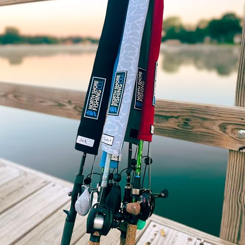 Premium Neoprene Fishing Rod Sleeve – Floating, Puncture Resistant, Labeled Protective Sock for Casting, Spinning, Trolling Fishing Rods - color: Blue, size: 60", style: Casting/Trolling