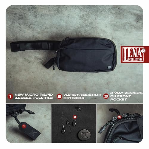 Vertx Everyday Tactical Fanny Pack + - 100% Nylon Fanny Pack for Men and Women with CCW-Ready Design and Rapid Access Tab - Wolf Grey - 2L - color: Wolf Grey, style: Everyday Fanny Pack +