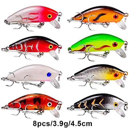 Bass Fishing Lures Kit Set Topwater Hard Baits Minnow Crankbait Pencil VIB Swimbait for Bass Pike Fit Saltwater and Freshwater - color: 480-48pcs